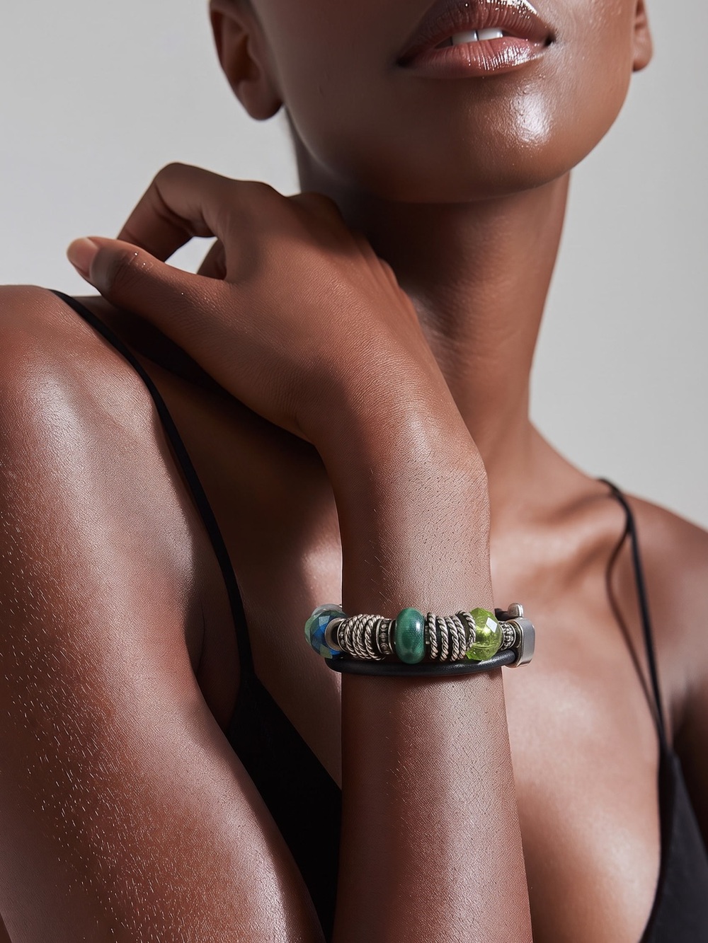 Handmade Turquoise Bead Leather Wrap Bracelet - Women's Fashion Jewelry☑️